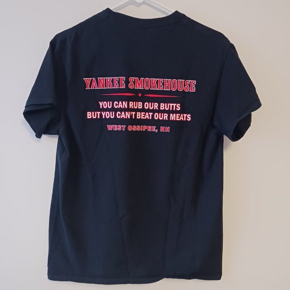 T Shirt Yankee Smokehouse BBQ Wild Hog Pizzeria West Ossipee NH Adult Size M - Picture 4 of 6